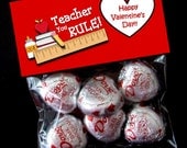 INSTANT DOWNLOAD - Printable Valentine Treat Bag Toppers - Valentine's Day - Teachers Rule Il_170x135