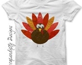 Iron on Turkey Shirt PDF - Thanksgiving Iron on Transfer / Kids Thanksgiving Shirt / Toddler Boys Clothes / Baby Shower Present IT53-C