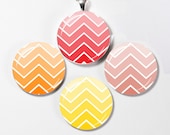 Magnetic Pendant Necklace, Ombre, Chevron Necklace, Interchangeable Magnetic Necklace (Set 11)