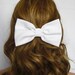 Hair Bow White Hair Bow Clip teens bows for women bows for girls first communion bow classic bow fabric hair bow hairbows hairbow bows