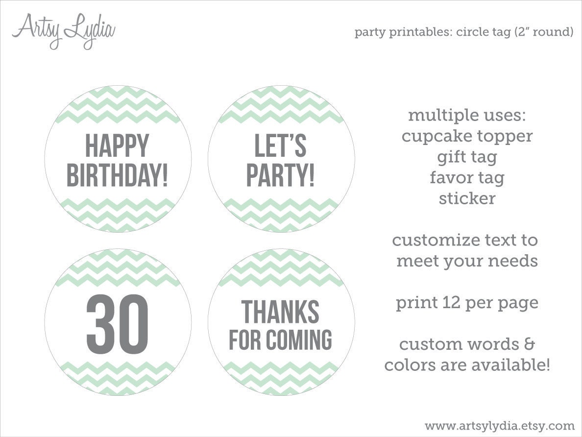 Chevron Cupcake Toppers: DIY Party Printable