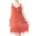 Crochet Cotton Summer Ruffled Dress in Orange