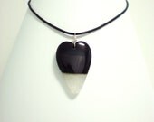 Large Heart, Druzy Agate Necklace, Gothic Necklace, Pendant Necklace, Edgy Necklace, Leather Necklace, Stone Necklace, One of a Kind