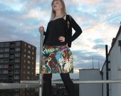 Womens Marvel Comics knee length skirt, elastic waist