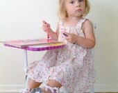 CROCHET BAREFOOT SANDALS - Gray and White - Baby/Toddler
