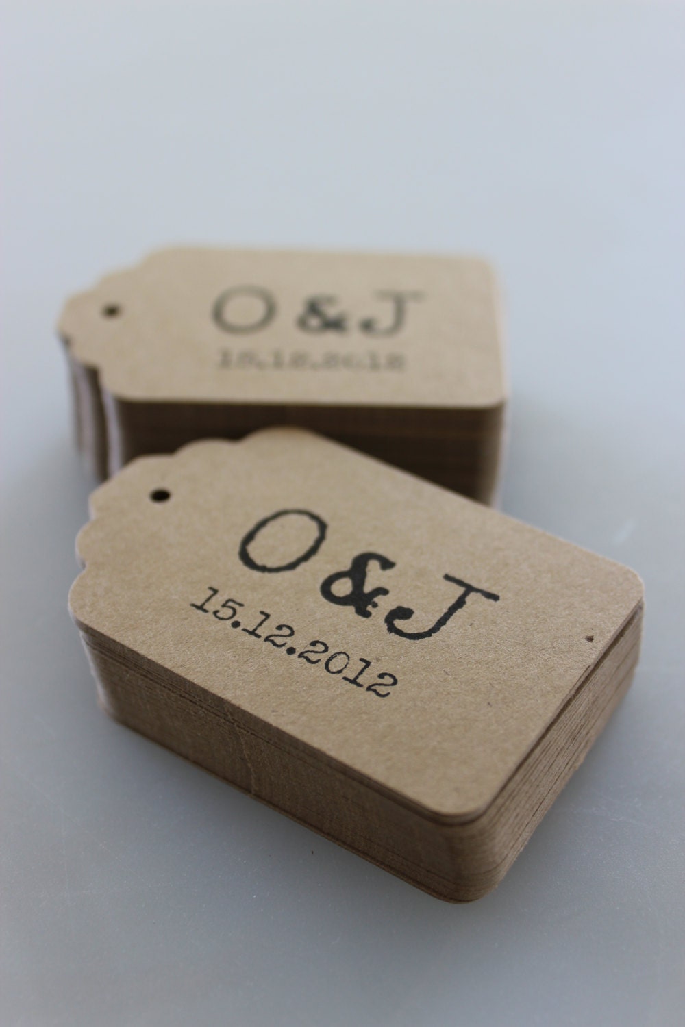 Wedding Escort Place Cards Customized - Set of 100 - Large Kraft Brown
