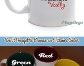 Funny Valentine V is for Vodka  Valentines Day Coffee Mug gift for your Best Friend, Coworker or Lover