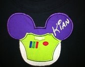 Buzz Lightyear Style Mouse Head Custom Embroidered TShirt