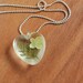 Real Flowers in Resin, Pressed Flower Botanical Jewelry, Hydrangea and Green Foliage, Unique Heart Jewelry, Woodland