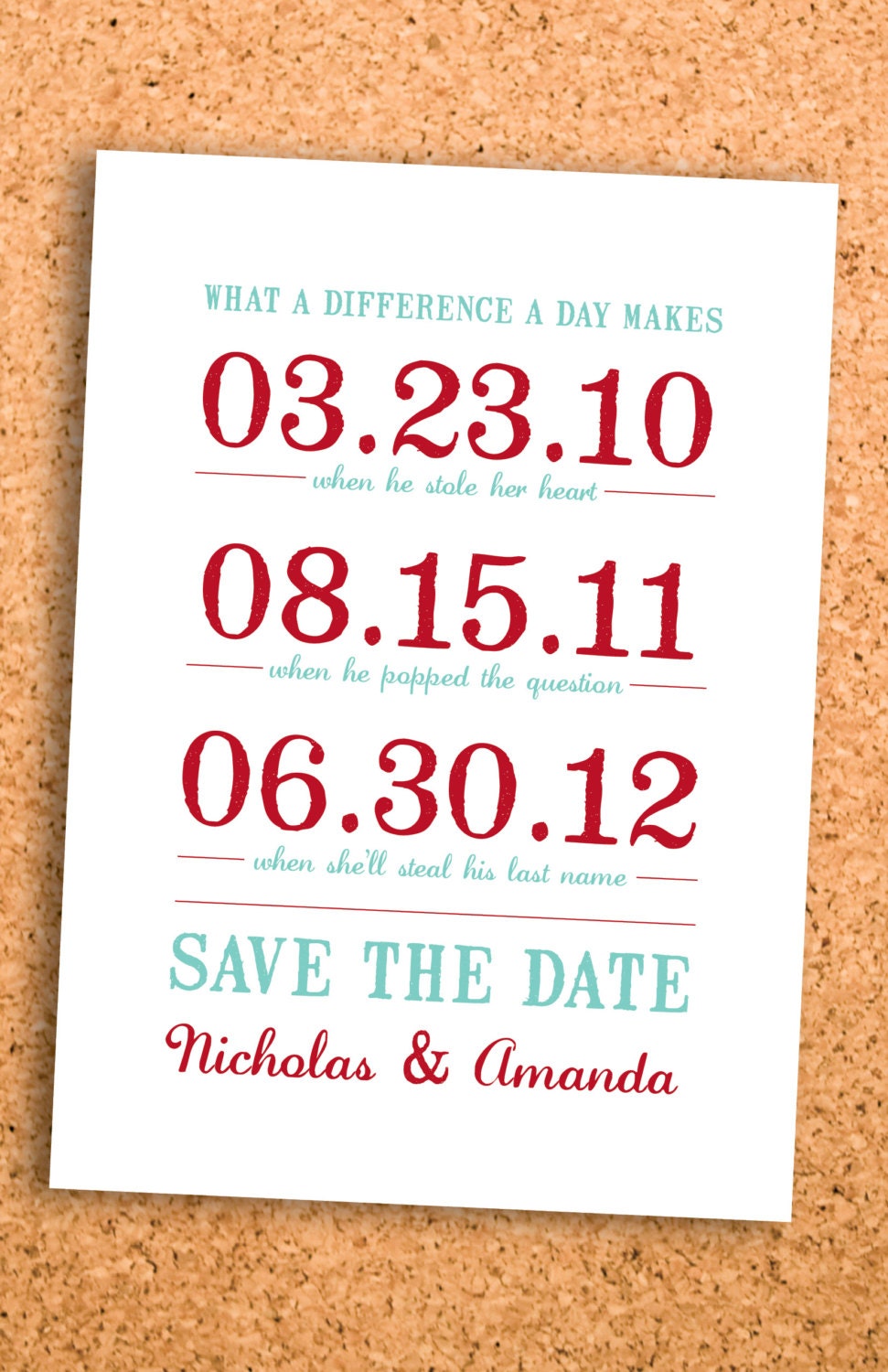 personalized what a difference a day makes save the date custom printable--5x7 digital file