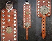 Vintage Moroccan Coin Leather Cuff Bracelet