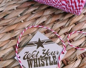 Rustic Country Western - Wet Your Whistle - Vintage Soda - Bottle Neck Tags