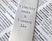 Metal Stamped Personalised Bookmark - I Like Big Books & I Cannot Lie