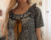 60s Calico Babydoll Dress