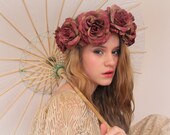 Romantic rose flower crown