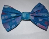 Blue Tie-Dye Bow Hair Clip (Set of Two)