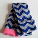 Grey & Navy Chevron Baby/Toddler Leggings with Pink cuffs