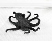 Octopus Glitter Critter Nautical Home Decor in Black for Birthday Gifts, Beach Wedding Table Settings, Showers and Nursery Decor