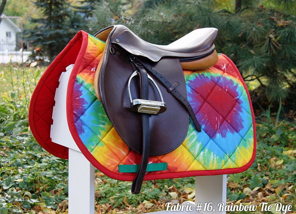 MADE TO ORDER Miscellaneous Prints Dressage or Close Contact Saddle Pad Many Prints