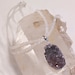 Druzy-Purple Stone-GreyStone- Amethyst--Moonstone-Beaded Choker-Sterling Silver Pendant-Necklace