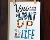 love card - you light up my life
