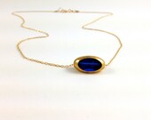 Little Vintage Necklace in Glass Cobalt Blue // LilahV