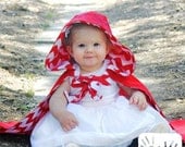 Modern Red Riding Hood Fairy Tale Wolf Embroidered Cape, You Pick the Lining Fabric