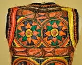 Fully Embroidered Multi Color Vest - Mexican Native American South Western Style Design