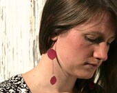 Bright Pink Bougainvillea Pressed Flower Petal Earrings