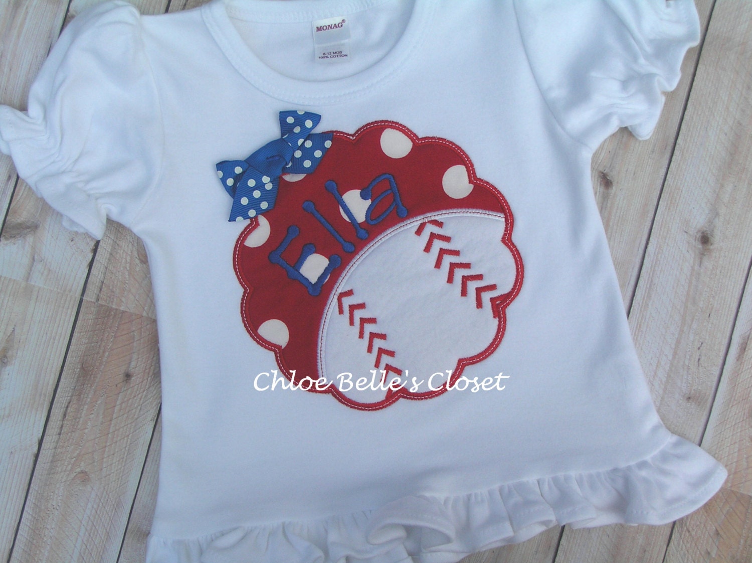 Baseball Scallop Ruffle Shirt or Sleeveless Ruffle Shirt