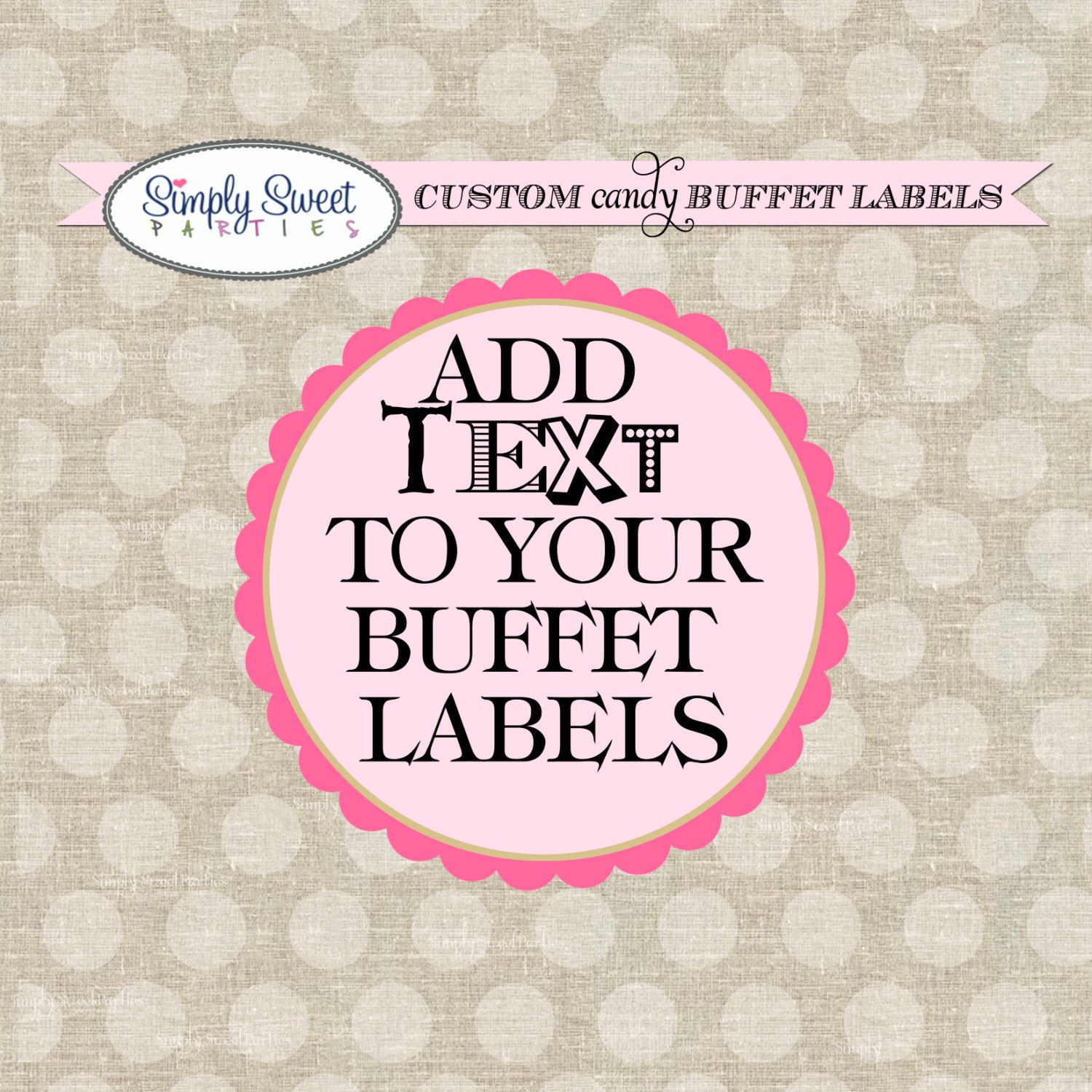 ADD text to your Printable PDF file candy buffet design Il_170x135