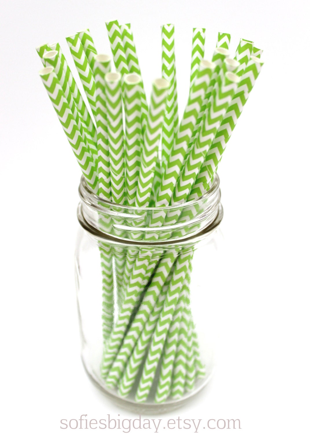 LIME GREEN Chevron Stripe Staws-retro paper straws-cake pop sticks-green chevron stripe straws-stripe paper straws-25 count Il_170x135
