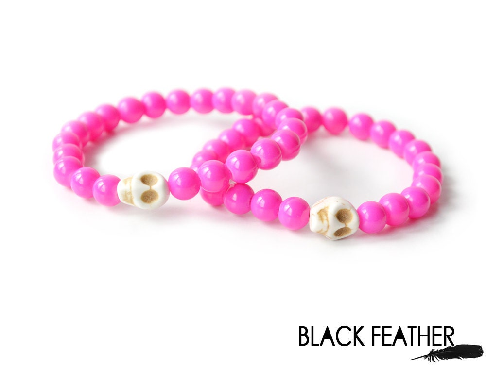 Pink Skull Bracelet