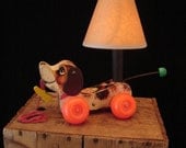 Upcycled Vintage Fisher Price Lil Snoopy Pull Toy