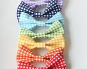 Hair Bow / Clip on Bow-Tie - Gingham - Choose One