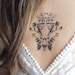 Temporary Tattoo with Chickadee Botanical Print