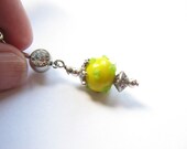 Bead Dangle Belly Rings, Neon Lampwork Glass Belly Button Jewelry