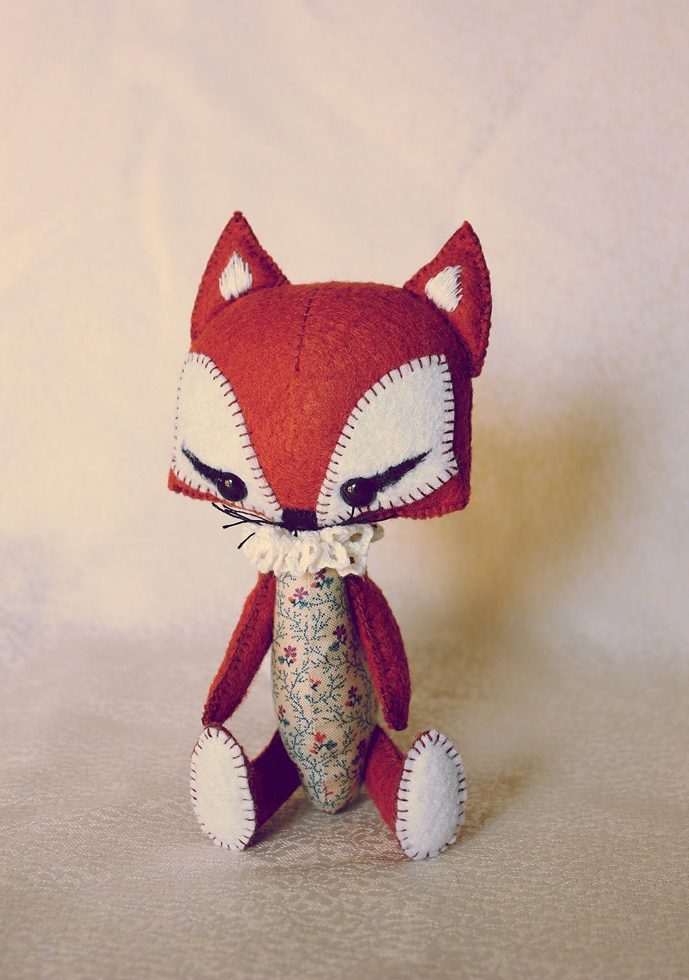 Sweet Little Fox,  Custom Made Felt Woodland Critter, You choose SIZE & COLOR