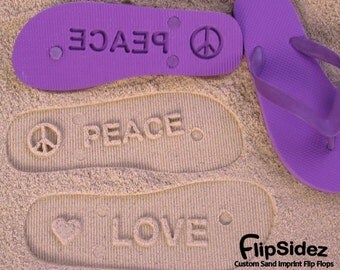 Custom Flip Flops. Personalize With Your Sand Imprint Design or Logo. No Minimum Order Quantity
