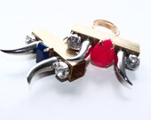 Dreambuster, statement ring, claw studs, neon, rhinestones, bar ring, festival, boho, arm candy, badass, bling, SS13, spacepunk, OOAK