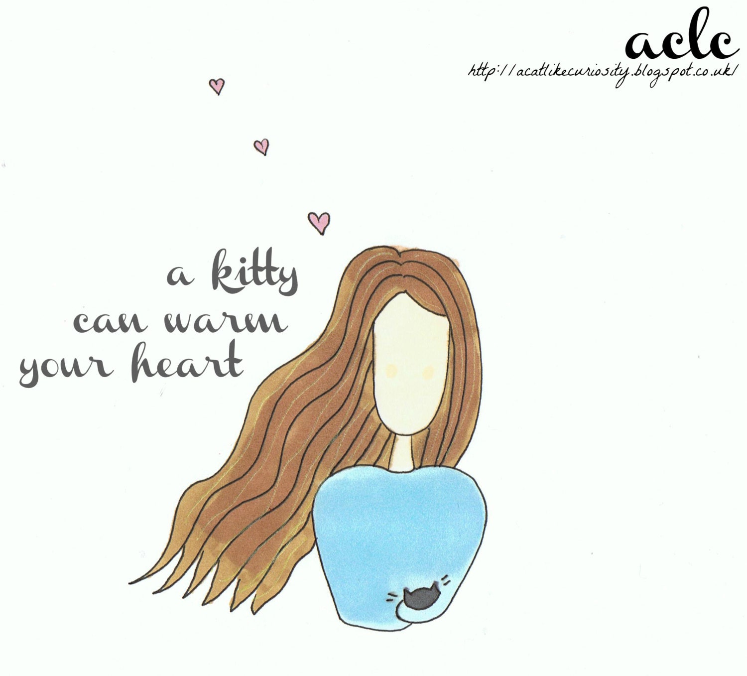 A Kitty Can Warm Your Heart Art Print