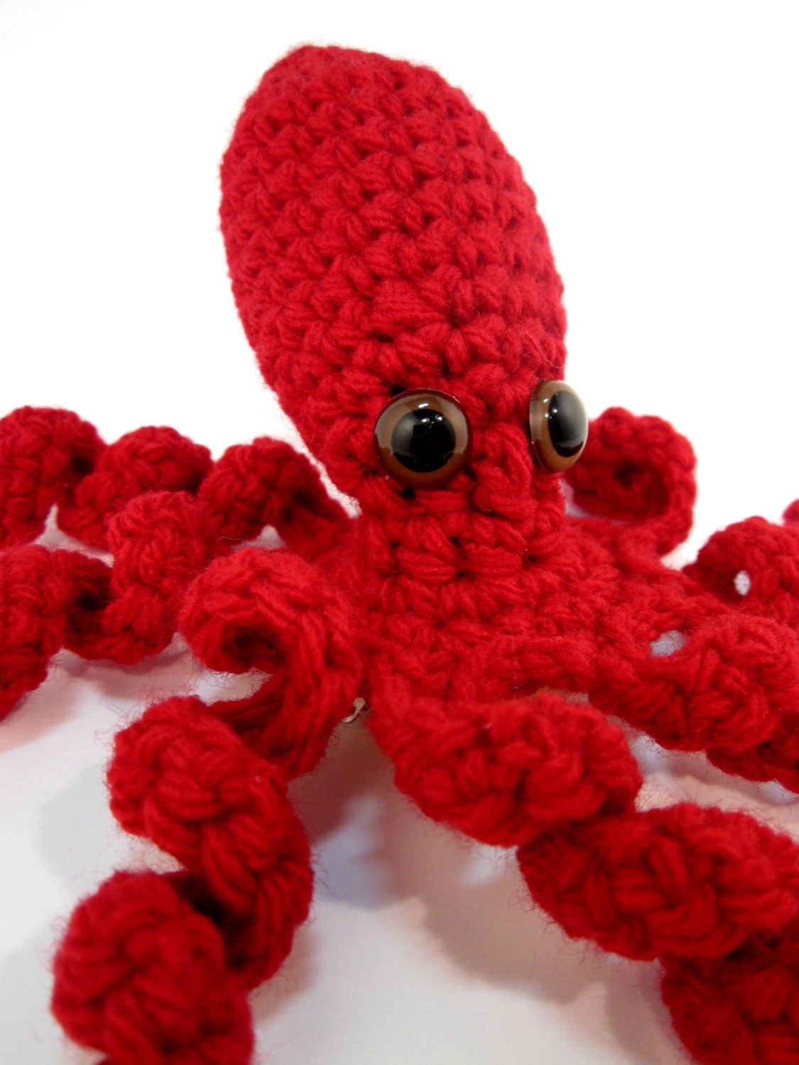 Octopeep Fascinator Hair Clip. Tentacle. Headpiece. Biology Zoology Geek. Whimsical. Odd. Nerdy. Playful. Octopus. Red.