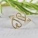 Double Heart Ring - Heart To Heart Love And Friendship Symbol, 14K Gold Filled Wire