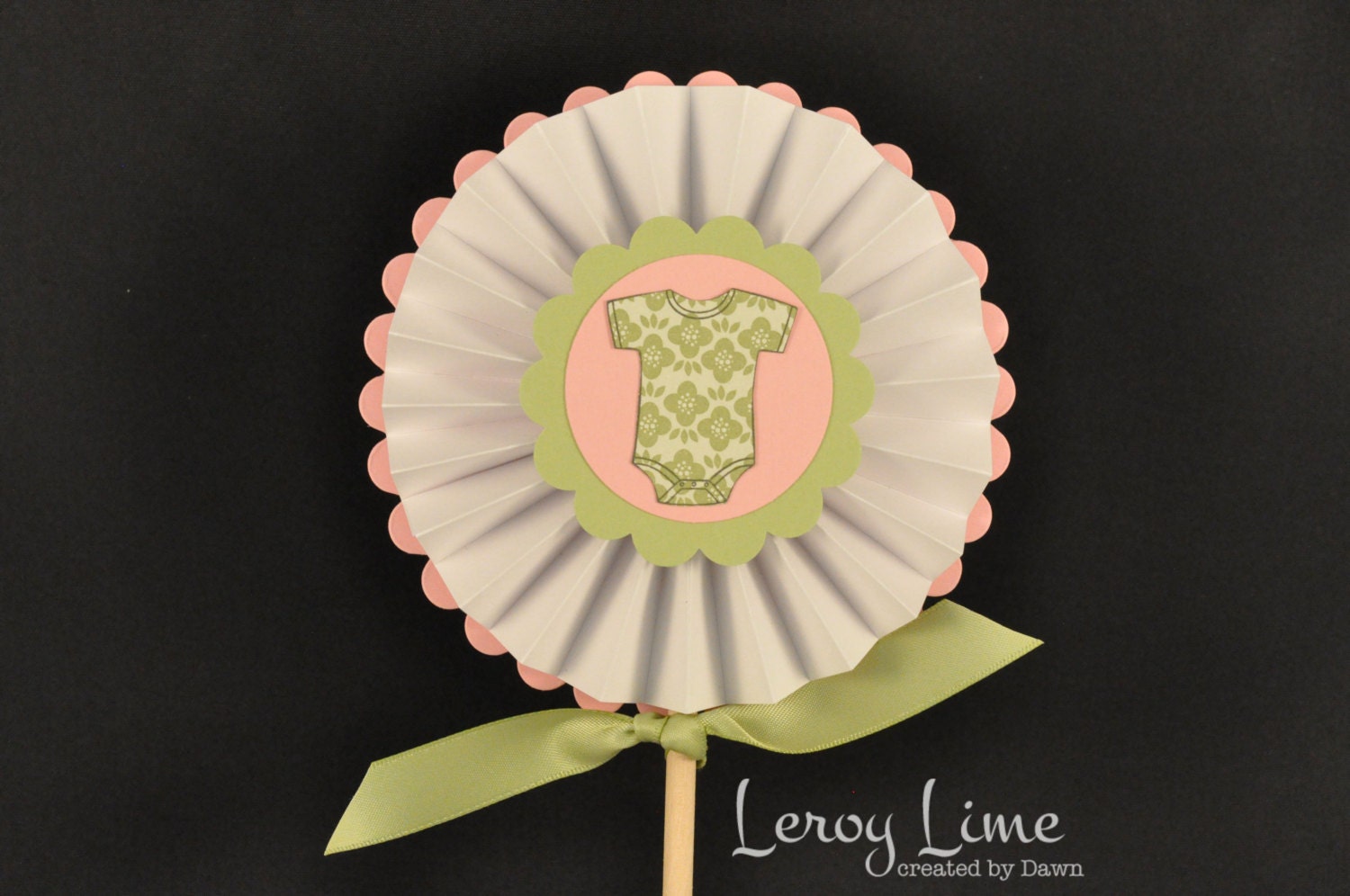 Onesie Rosette Baby Shower Table Flair - New Baby, Baby Shower Party, Party Decor