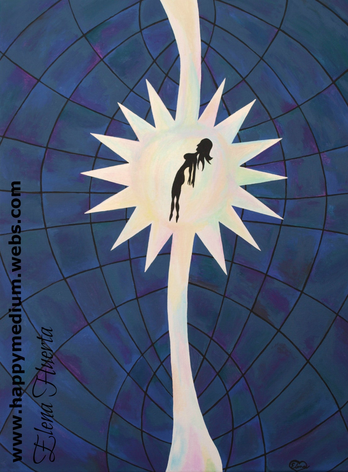18 x 24 Wall Canvas Piece : "Surrender" to the Universe, to Consciousness, to Love, to Life - Original, No Tag, Signed in Bottom Corner