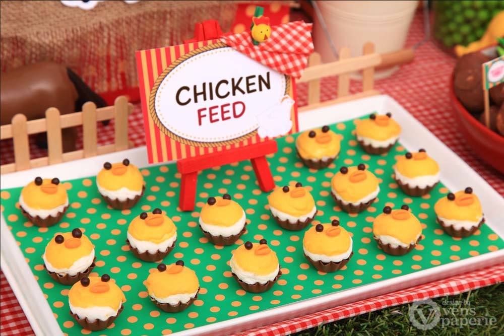 Farm Barn Yard Birthday Party - DIY PRINTABLE BLANK Food Label - Instant Download - PS809CA1f
