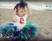 Little Mermaid Tutu, Baby Tutu, Under the Sea, Photo Prop Tutu, Childrens Toddler Tutu, Ariel Little Mermaid Birthday, Halloween Costume