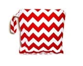 Red and white chevron wet bag swim suit pool beach bathing summer bag waterproof small cloth diaper baby summer