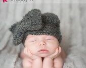 ORIGINAL- The Chloe Hat- Little Girl Hat- Baby Girl Outfit- Vintage Baby- Crochet Bow- Newborn