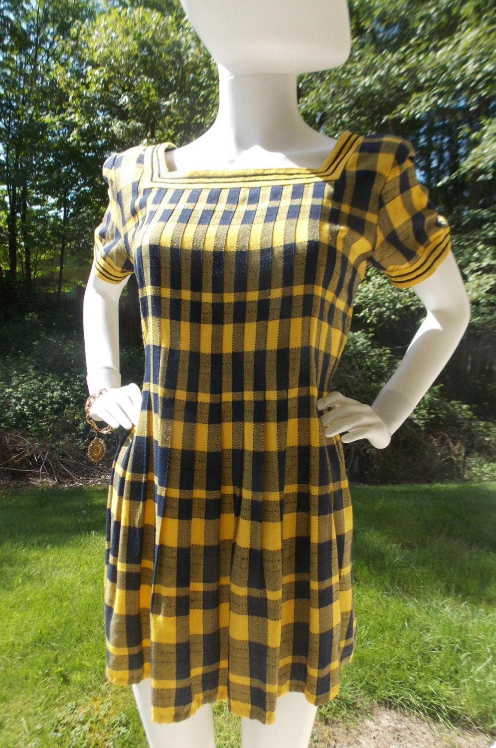 60's Nautical Inspired Mini Dress- Loose Fit- Mod